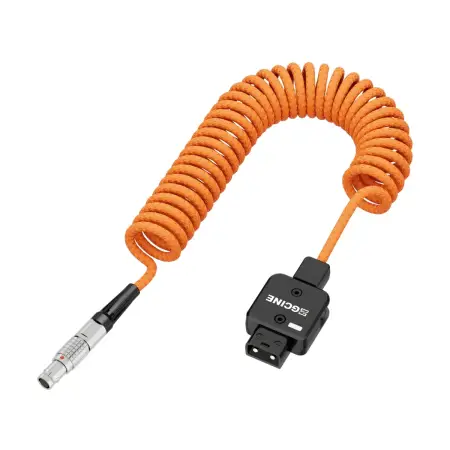 Кабель питания ZGCINE DT-LMS DTAP на Lemo 2-pin — прямой штекер Lemo 2-pin крупным планом