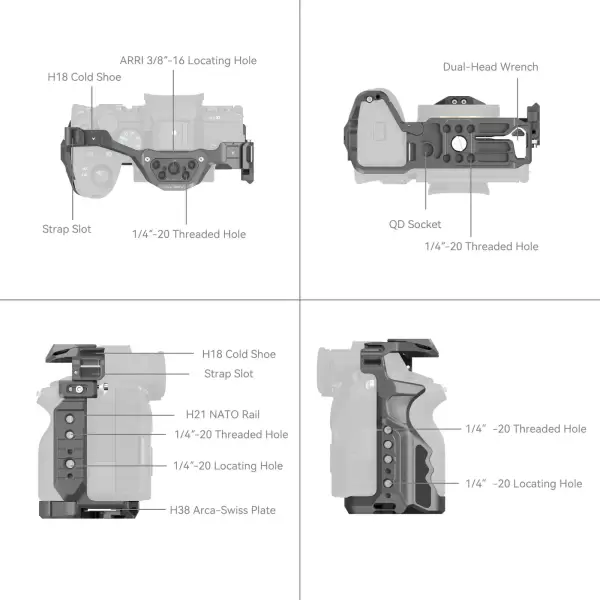 Клетка SmallRig для Sony Alpha A7R V, A7 IV, A7S III, A1, A7R IV 4481