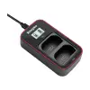 Зарядное устройство Kingma BM058-LPE6 на два аккумулятора Canon LP-E6 с LCD-экраном