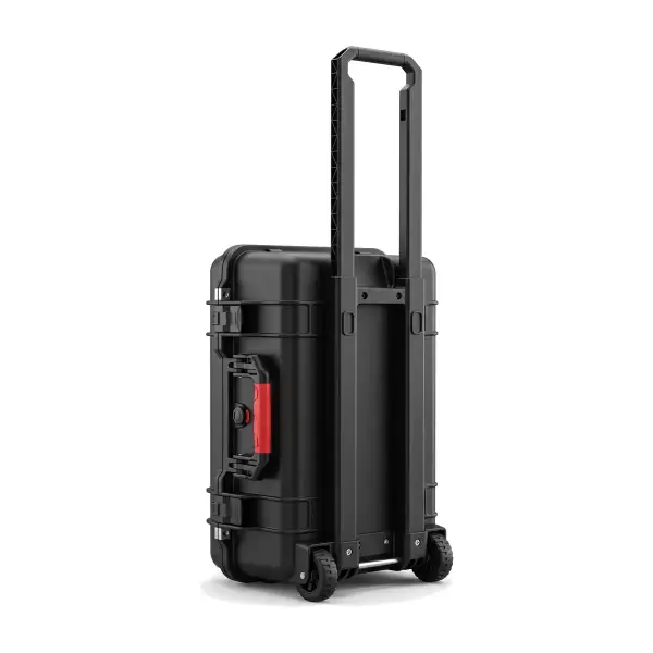 Кейс OneCine Vault 5119 W стоя с выдвинутой телескопической ручкой