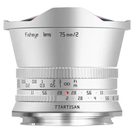Объектив TTartisan 7.5 мм F2.0 APS-C для Nikon Z серебро