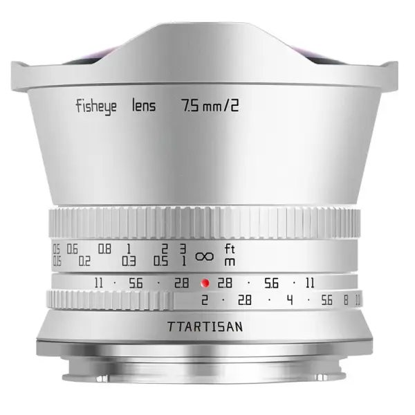 Объектив TTartisan 7.5 мм F2.0 APS-C для Nikon Z серебро