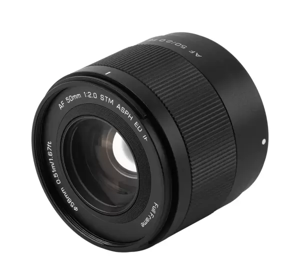 Объектив Viltrox AF 50 мм F2.0 AIR FE для Sony E вид спереди