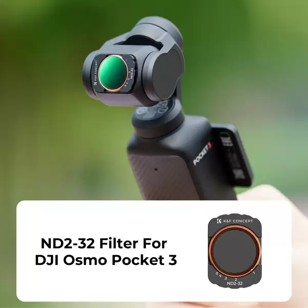 Фильтр K&F для DJI Osmo Pocket 3 action camera ND2-32 нейтрально серый