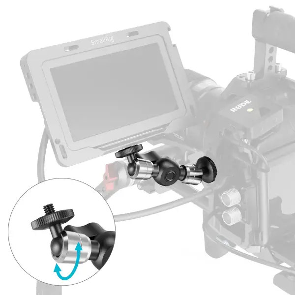 Кронштейн SmallRig 6509 с монитором на клетке