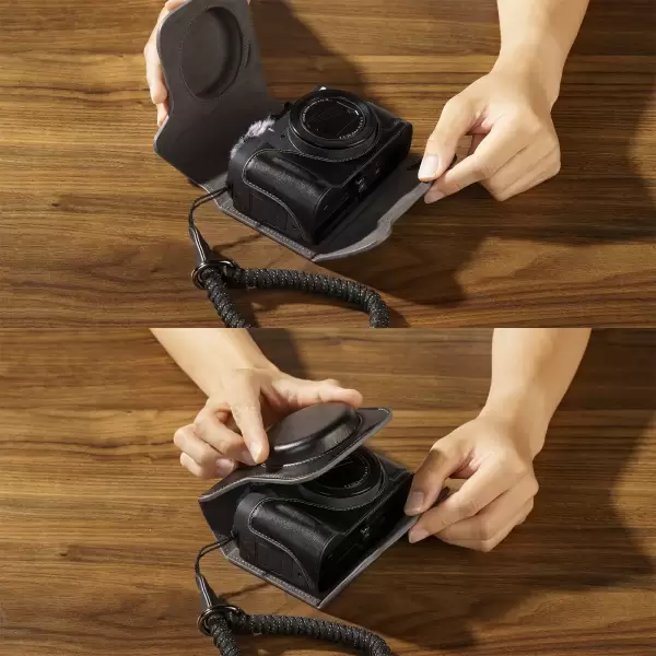 Кожаный чехол SmallRig для Canon PowerShot V1 (Черный) 5386