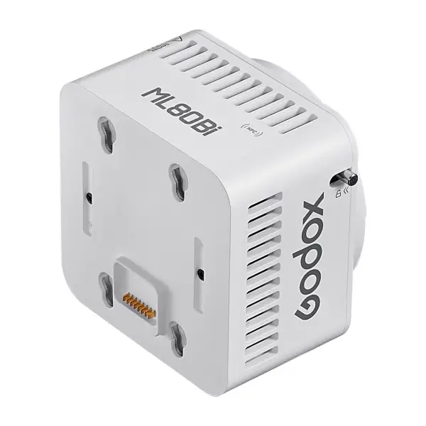 Godox ML80Bi сзади: площадка для аккумулятора