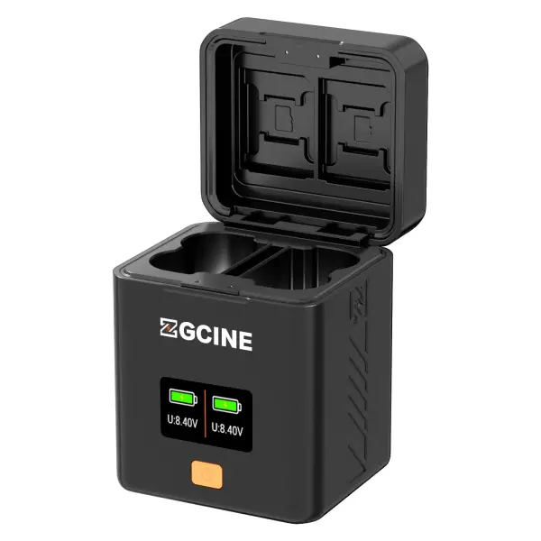 Зарядный кейс ZGCINE PS-W235 для быстрой зарядки аккумулятора Fujifilm NP-W235 на два аккумулятора