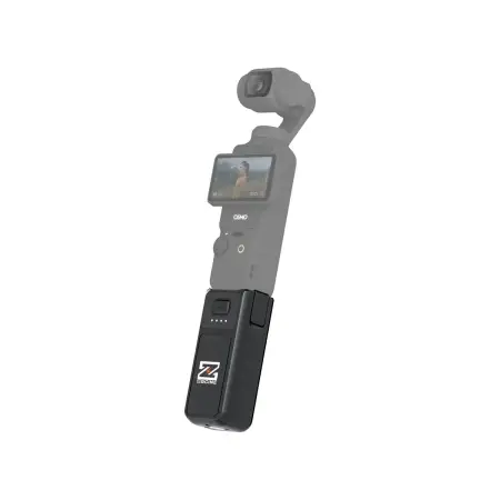 Ручка ZGCINE PK-H01 установлена на DJI Osmo Pocket 3, вид на белом фоне
