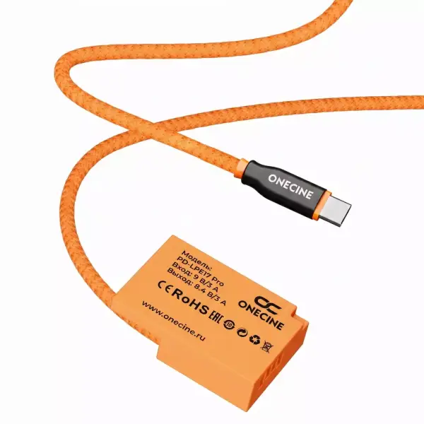 Кабель питания Onecine USB PD-LPE17 Pro для камер Canon R8, R10, R50, R100, RP, 77D, 850D