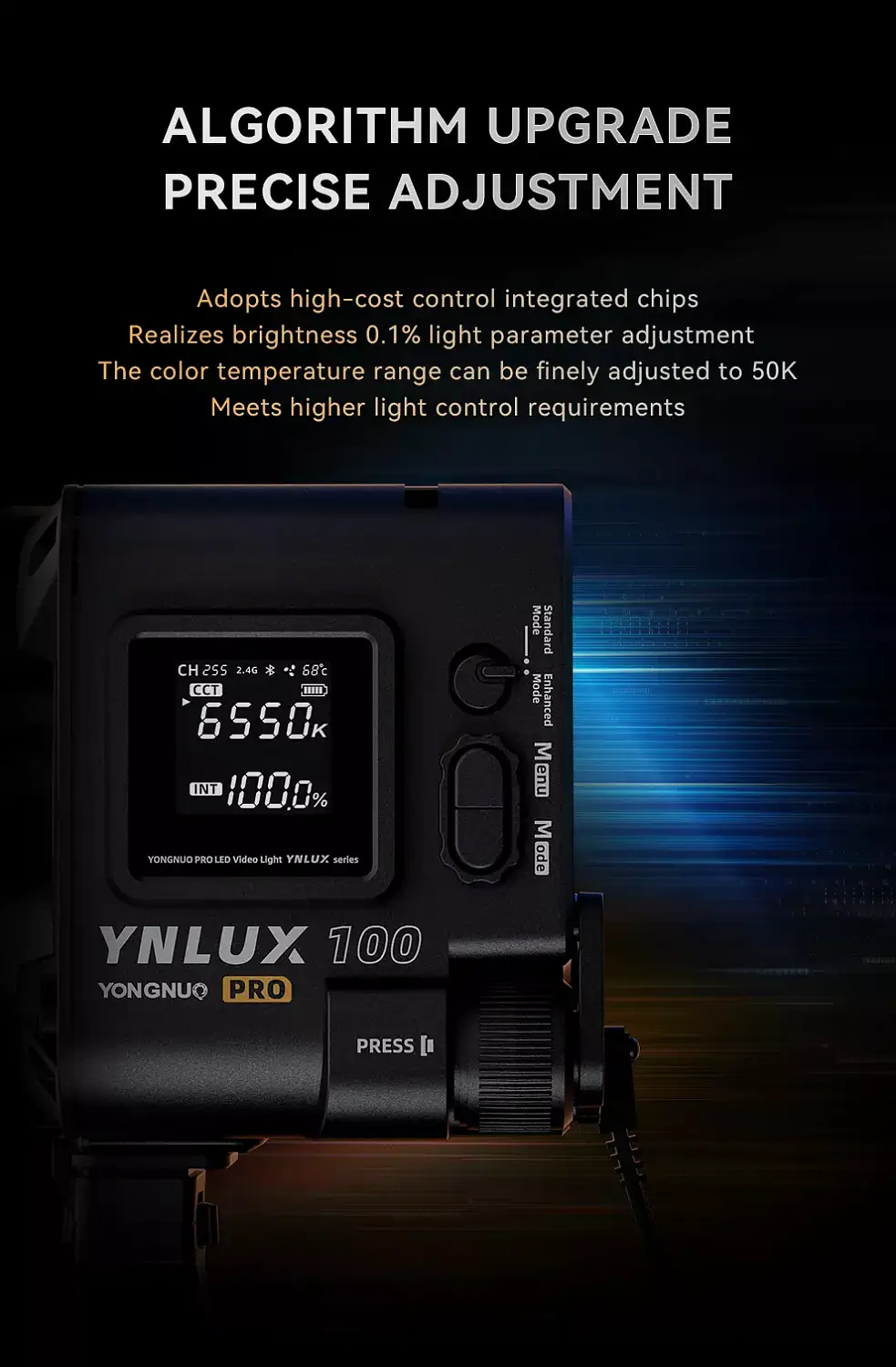 Студийный свет Yongnuo YNLUX100 2700-6500K PRO Kit