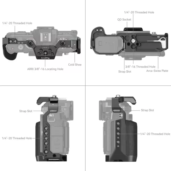 Отверстия и крепления в клетке для Nikon Z f 426