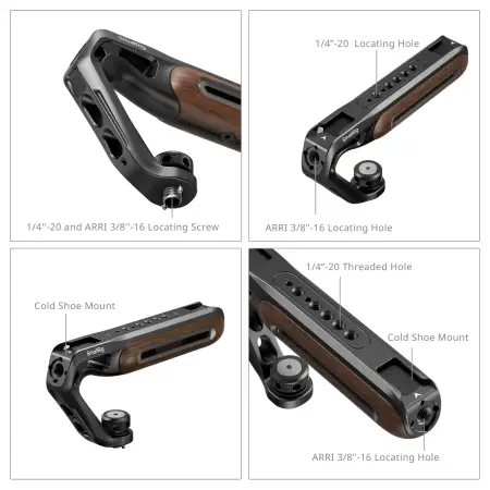 Ручка SmallRig Wooden Top Handle 1/4'', ARRI 3/8