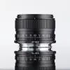 Объектив TTArtisan AF 40 мм F2 для L mount — вид сбоку, шкала диафрагмы, студийная съёмка