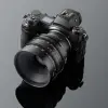 Объектив TTartisan 50 мм T2.1 Full Frame Cine Dual-Bokeh для Nikon Z — установлен на камеру Nikon Z: камера, объектив и отражение целиком по центру кадра