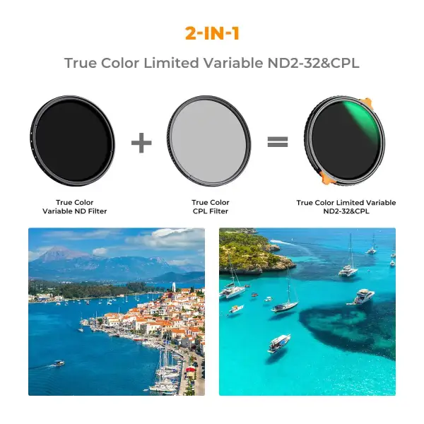 Фильтр K&F True Color 49 мм Nano X CPL+Variable Fader NDX ND2-ND32