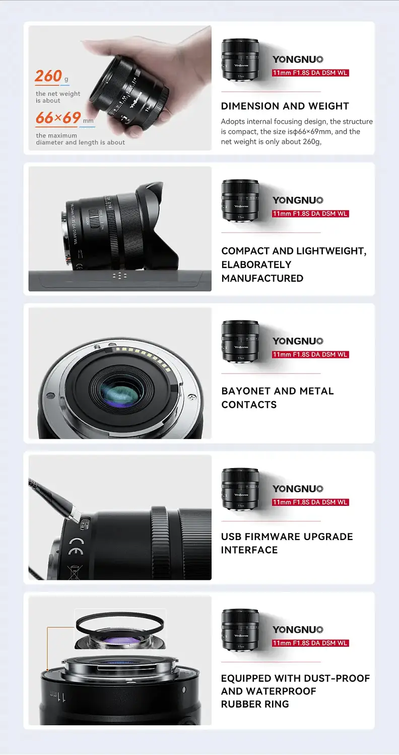 Объектив Yongnuo YN11MM 11 мм F1.8S DA DSM WL для Sony E