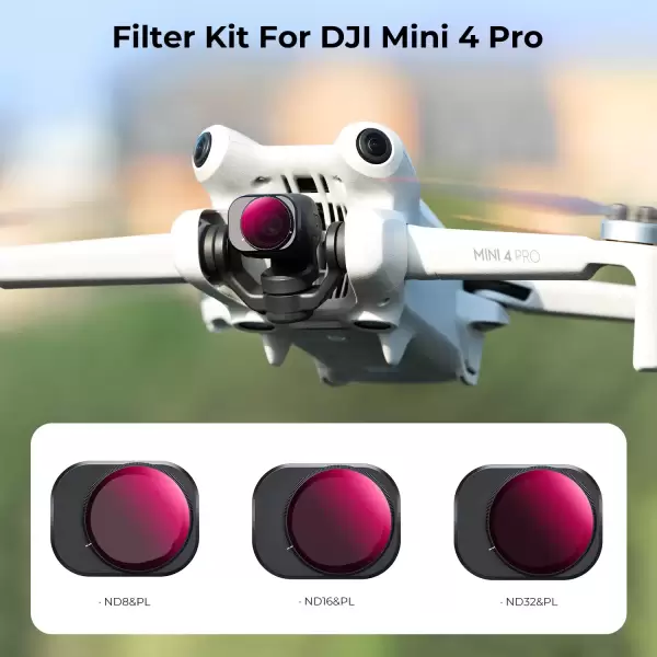 Комплект фильтров K&F concept ND & PL 2 in 1 (ND8 & PL+ND16 & PL+ND32 & PL) для DJI Mini 4 Комплект фильтров K&F concept ND & PL 2 in 1 (ND8 & PL+ND16 & PL+ND32 & PL) для DJI Mini 4
