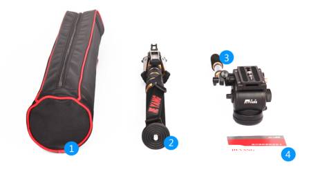 Монопод JieYang JY0506C карбон с головой и ножками