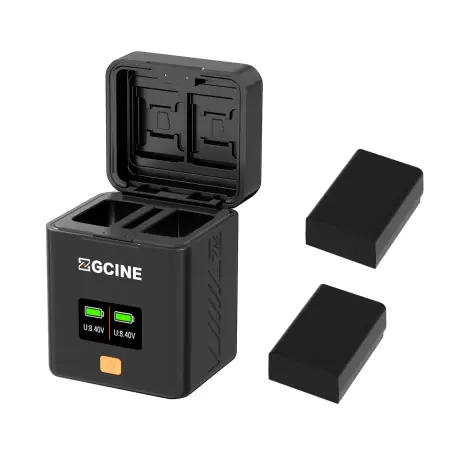 Зарядный кейс ZGCINE PS-EL25 для быстрой зарядки аккумулятора Nikon EN-EL25 на два аккумулятора