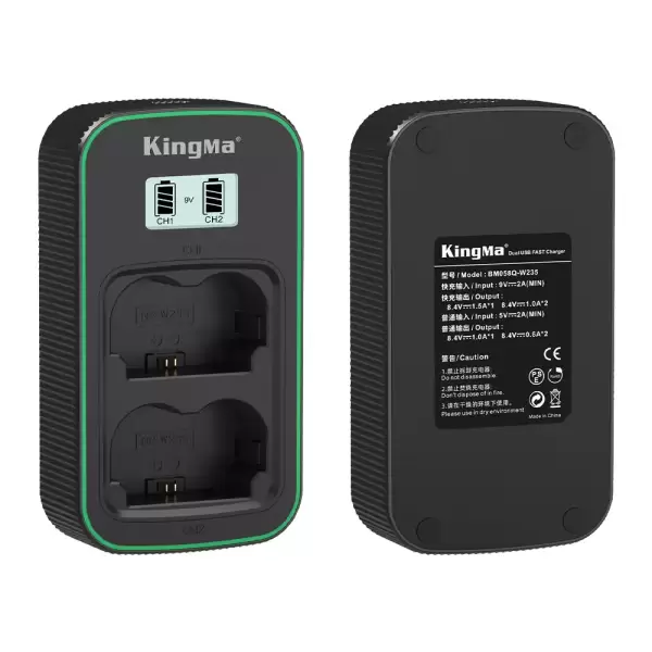 Зарядное Устройство Kingma W235 PD3.0 USB на 2 аккумулятора для Fuji