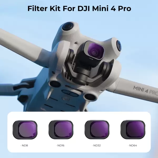 Комплект фильтров K&F concept ND (ND8+ND16+ND32+ND64) для DJI Mini 4 Pro Комплект фильтров K&F concept ND (ND8+ND16+ND32+ND64) для DJI Mini 4 Pro