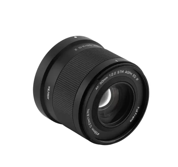 Объектив Viltrox AF 50 мм F2.0 AIR Z для Nikon Z вид спереди Объектив Viltrox AF 50 мм F2.0 AIR Z для Nikon Z вид спереди