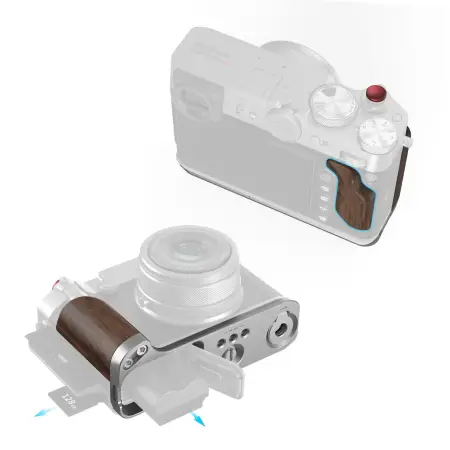 L площадка SmallRig Wooden Handle для FUJIFILM GFX100RF (Silver) 5265