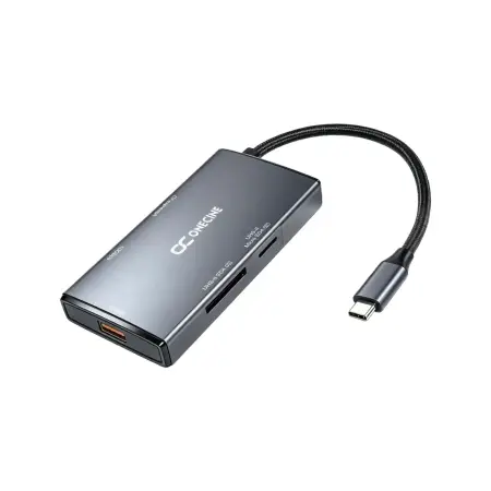 Картридер OneCine CFexpress Type A — вид сбоку, слоты SD и microSD UHS-II