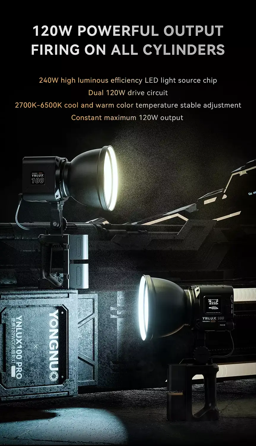 Студийный свет Yongnuo YNLUX100 2700-6500K PRO Kit