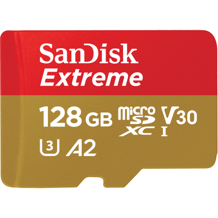 Карта памяти Sandisk Extreme 128GB microSDXC 160MB/S A2 UHS-I U3 C10 V30