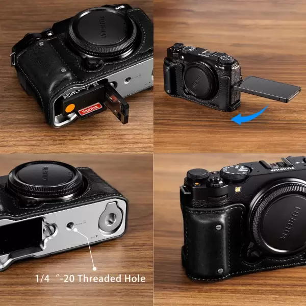 Кожаный чехол SmallRig Half Case Kit для Fujifilm X-M5 (Black) 4879