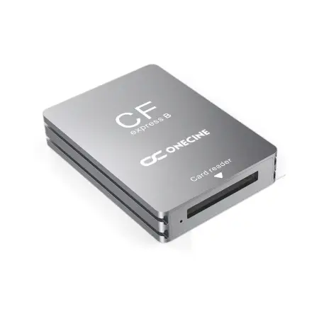 Картридер OneCine CFexpress Type B — алюминиевый корпус и слот для карты CFexpress Type B