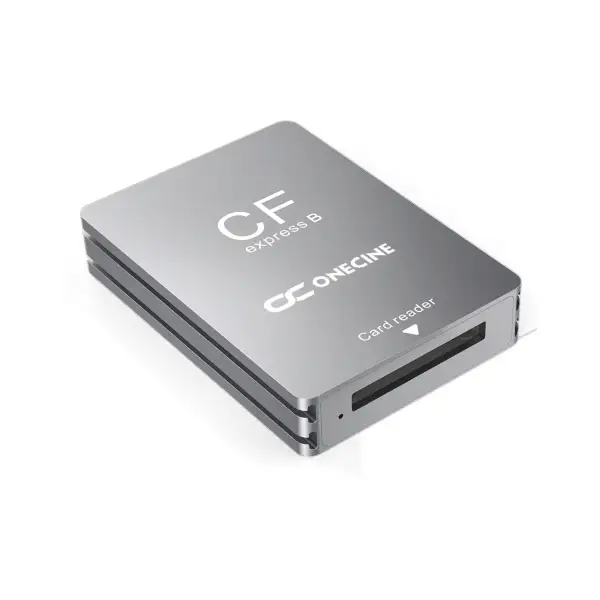 Картридер OneCine CFexpress Type B — алюминиевый корпус и слот для карты CFexpress Type B
