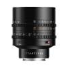 Объектив TTartisan 85 мм T2.1 Full Frame Cine Dual-Bokeh для Sony E — вид сбоку на белом фоне, шкалы фокуса и диафрагмы