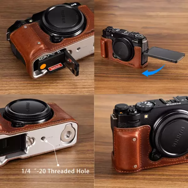 Кожаный чехол SmallRig Half Case Kit для Fujifilm X-M5 (Brown) 4880
