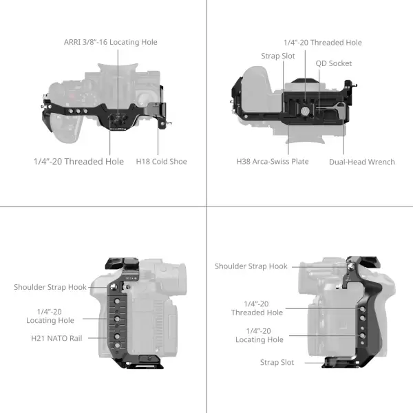 Клетка SmallRig HawkLock для Panasonic LUMIX GH7, GH6 4824