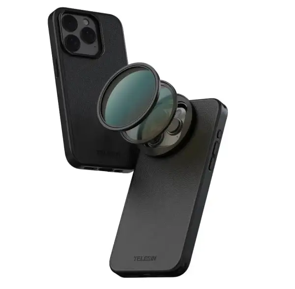 Фильтр магнитный Telesin 58 мм VND ND2-ND32 для чехла iPhone 15 Pro and 15 Pro Max
