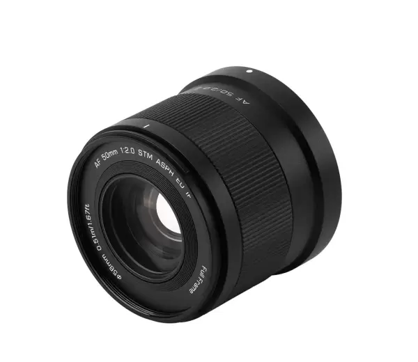 Объектив Viltrox AF 50 мм F2.0 AIR Z для Nikon Z вид спереди Объектив Viltrox AF 50 мм F2.0 AIR Z для Nikon Z вид спереди