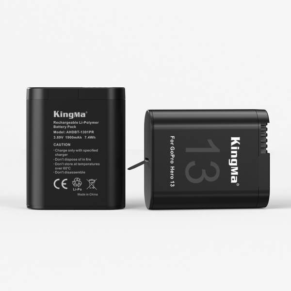 Аккумулятор Kingma AHDBT-1301PR с маркировкой и защитной плёнкой