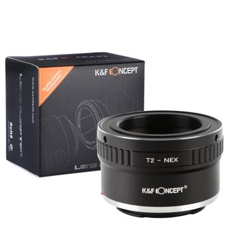 Переходное кольцо K&F T2-NEX (Объективы T2 на фото камеры Sony E-mount)